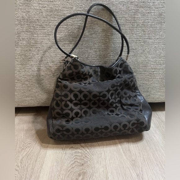 Coach Black Patterned Shoulder Bag - Picture 3 of 10